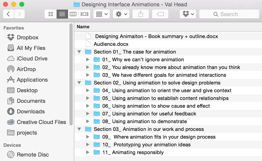 Designing Interface Animations - A book in progress