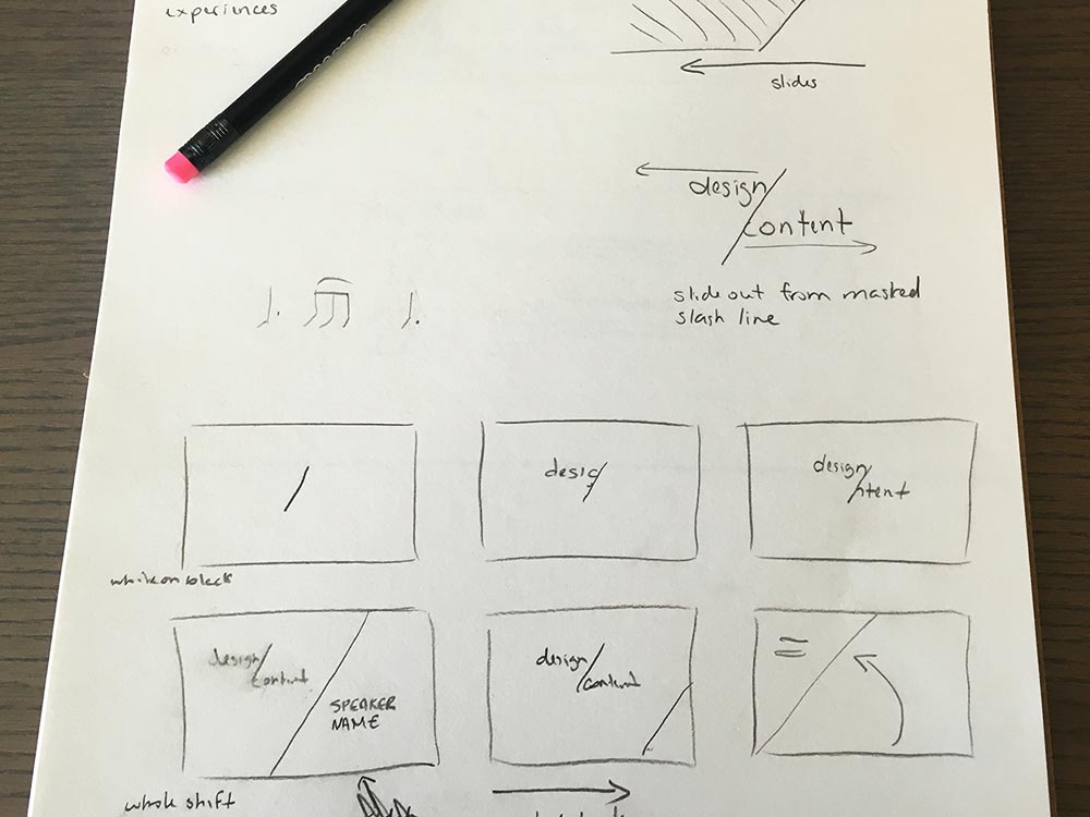 Design and Content project messy storyboard